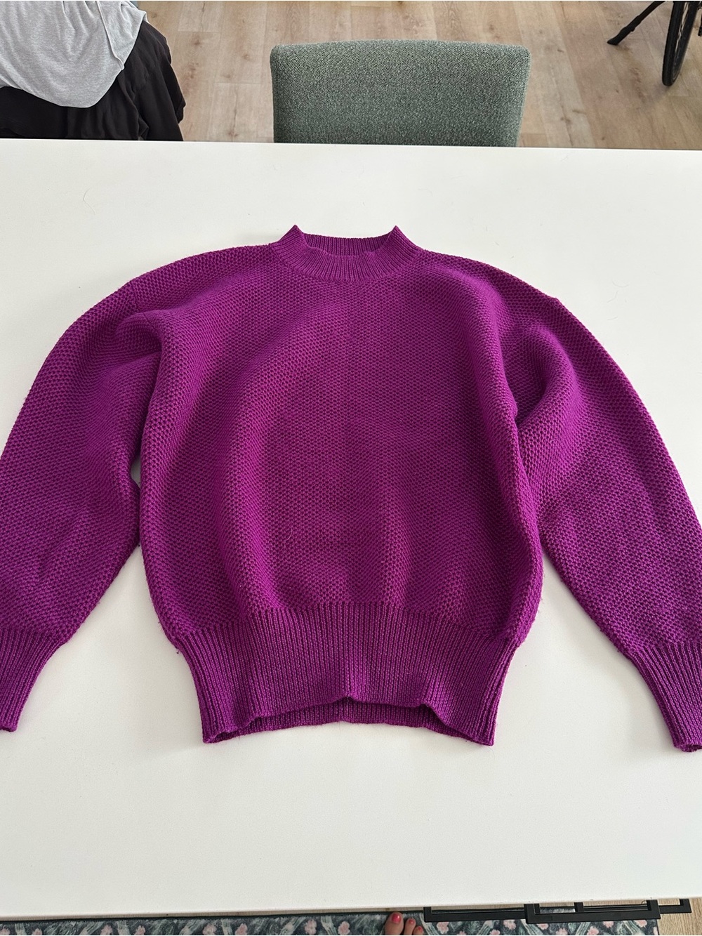 Vintage 100% Wool Women's Crewneck Knit Sweater. Work sweaters.